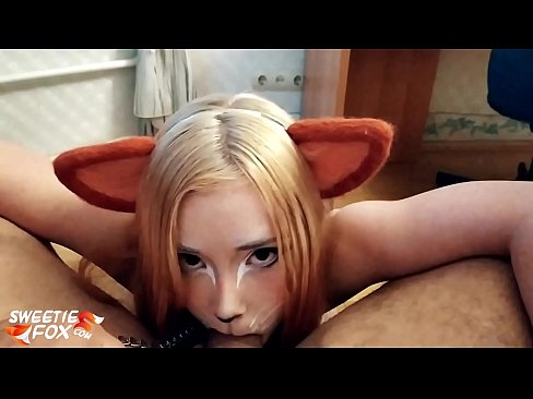 ❤️ Кіцуне ковтає член і кончить в рот Російське порно у нас ☑